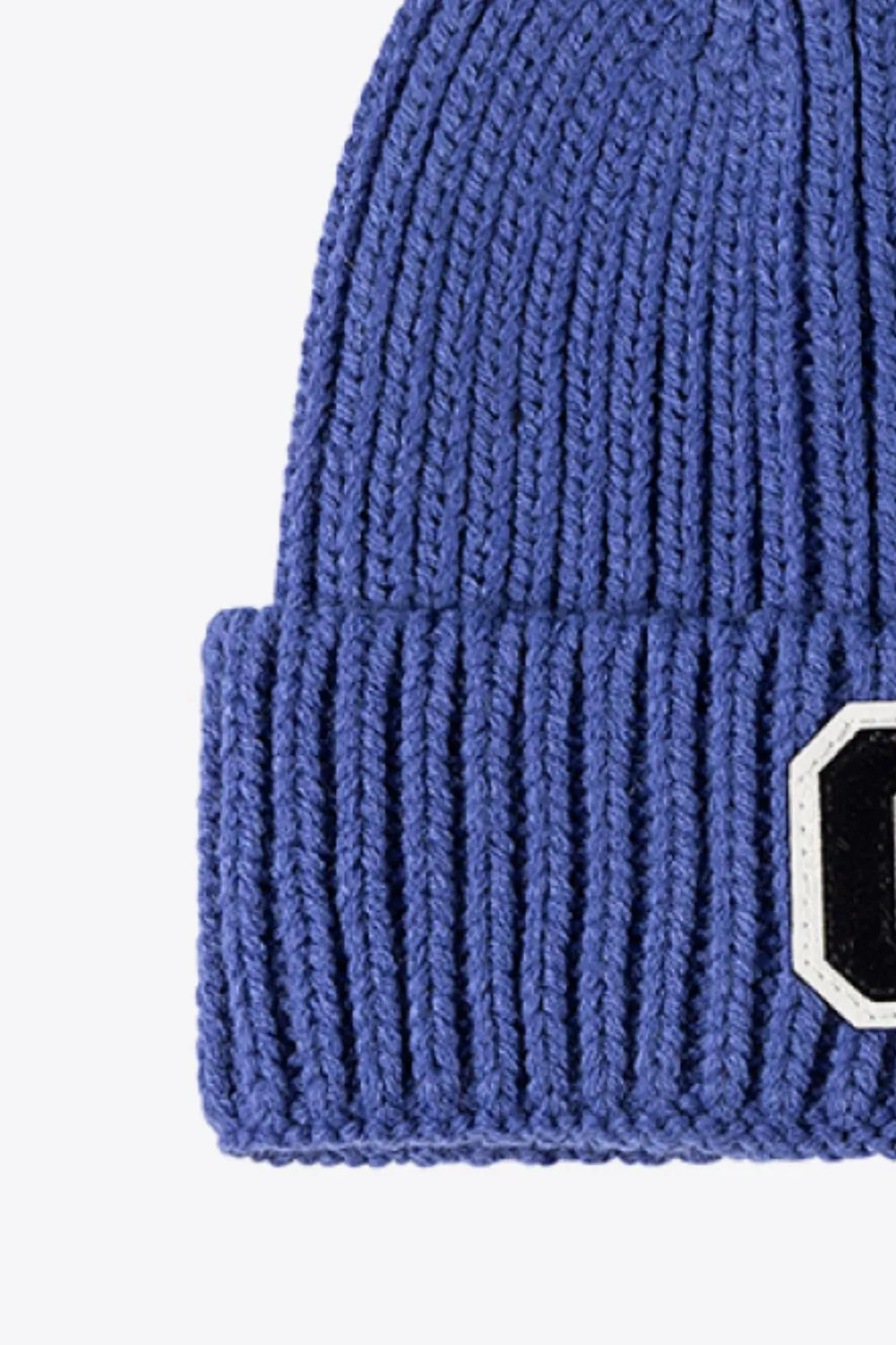 Letter C Patch Cuffed Beanie - Wellen Fashion