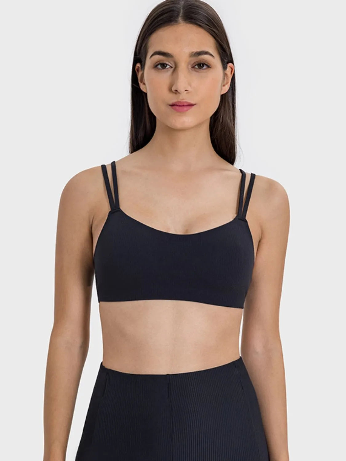 Millennia Scoop Neck Double Strap Active Cami - Wellen Fashion