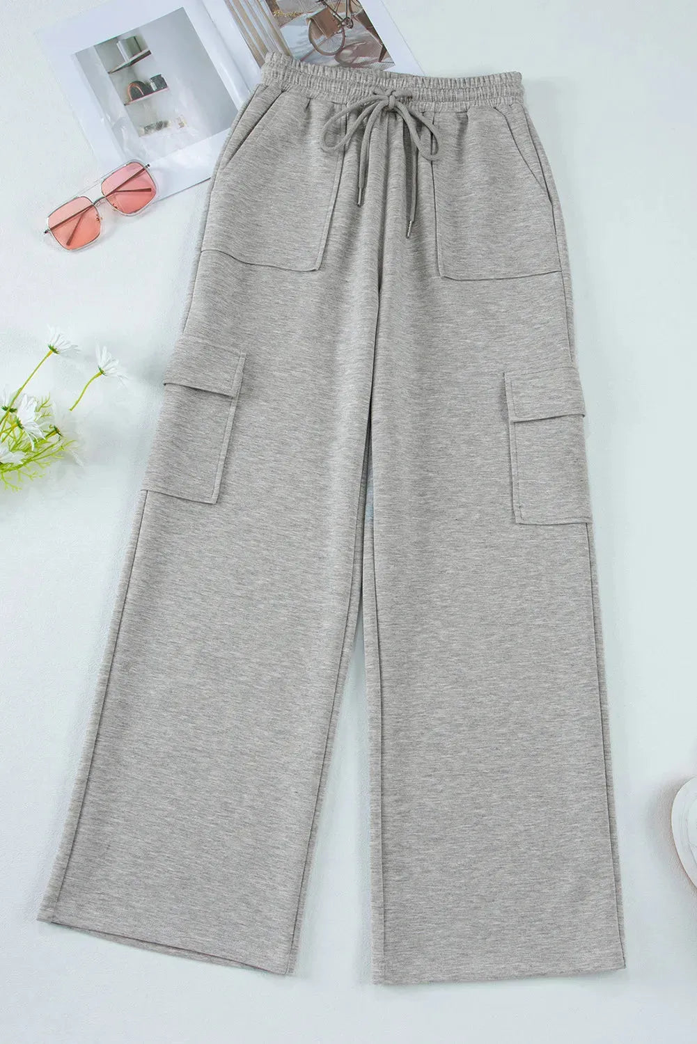 Drawstring Active Pants with Pockets - Wellen Fashion