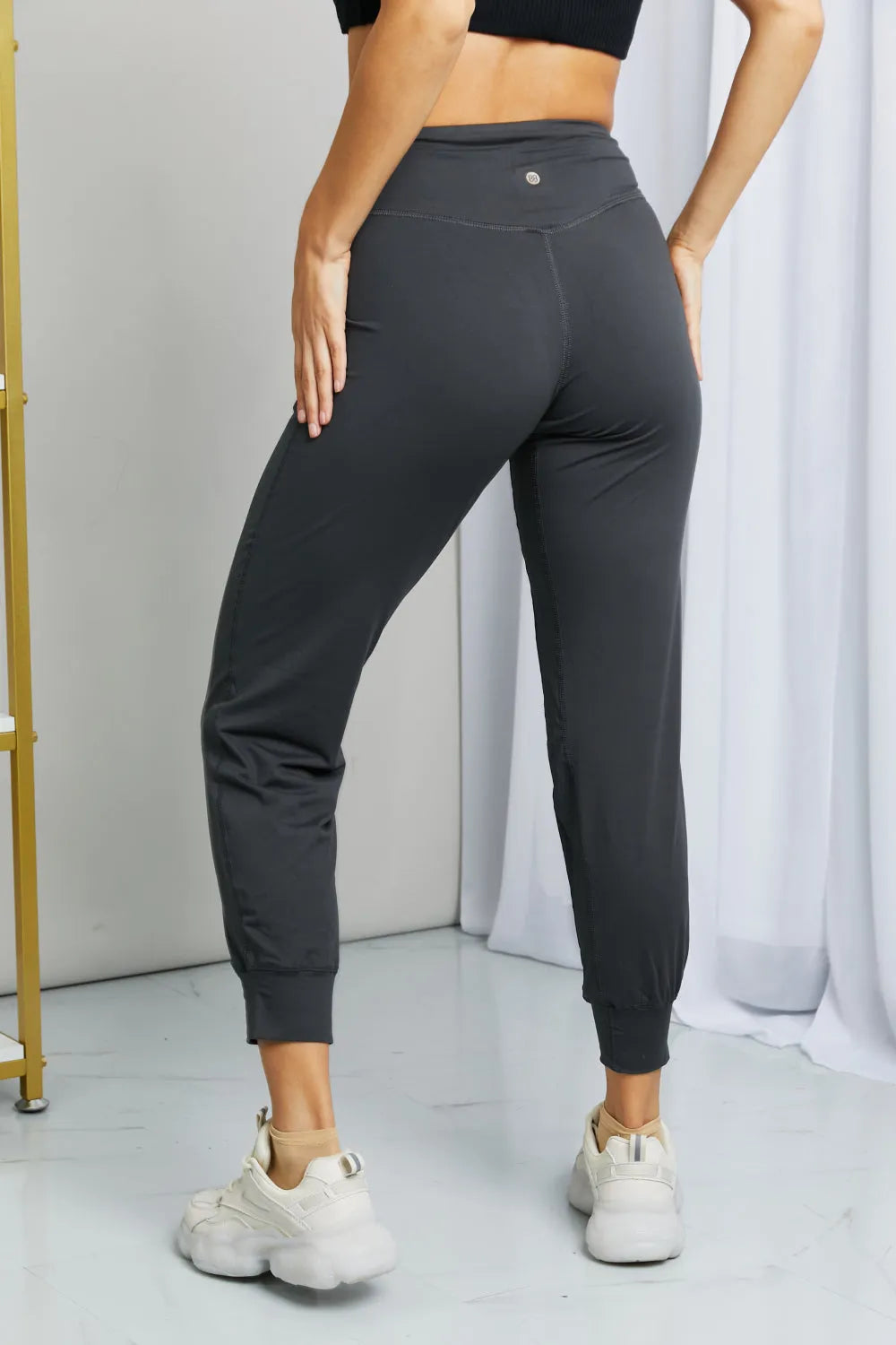 Leggings Depot Full Size Wide Waistband Cropped Joggers - Wellen Fashion