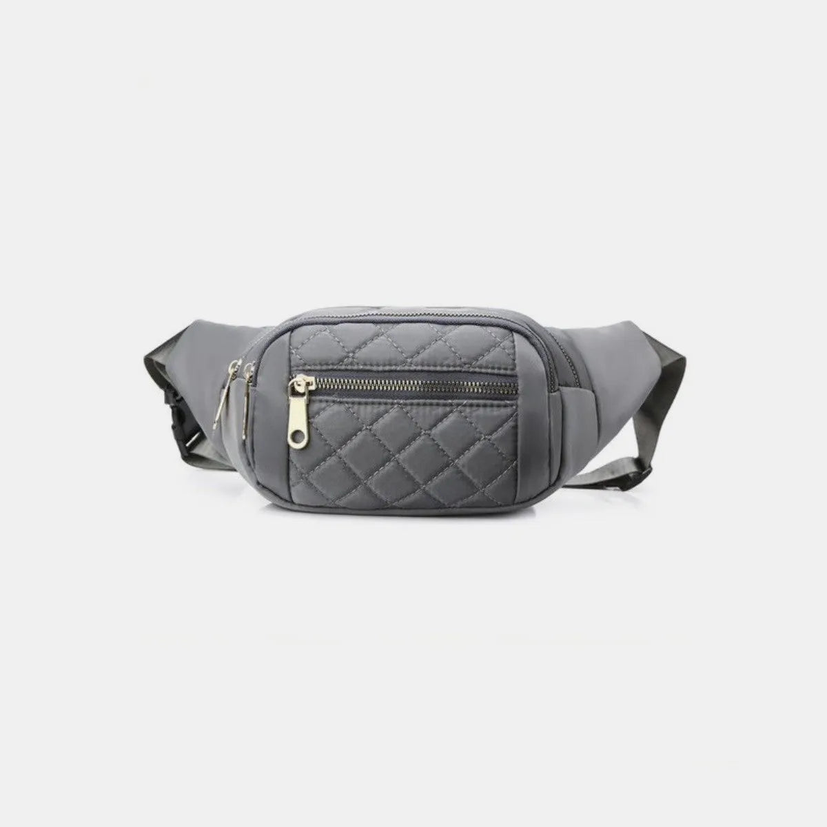 Zenana Quilted Multi Pocket Waist Belt Bag - Wellen Fashion