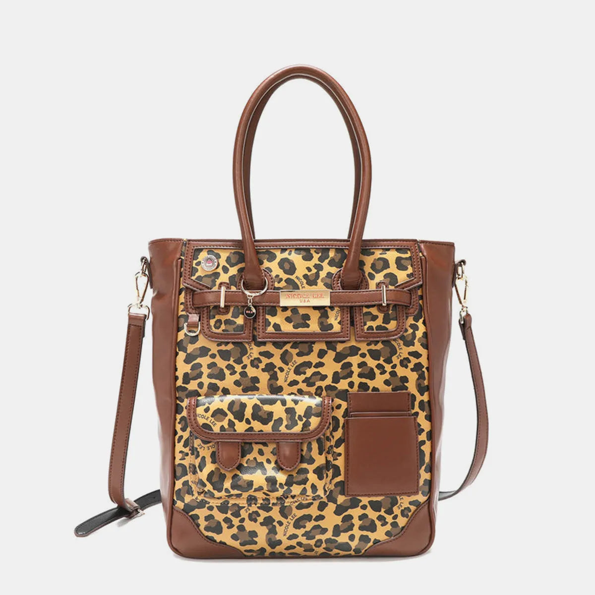 Nicole Lee USA Leopard Large Tote Bag - Wellen Fashion