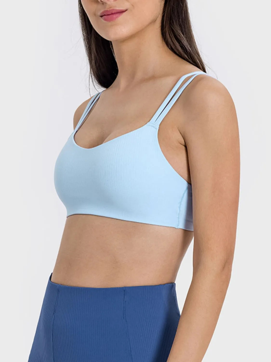 Millennia Scoop Neck Double Strap Active Cami - Wellen Fashion