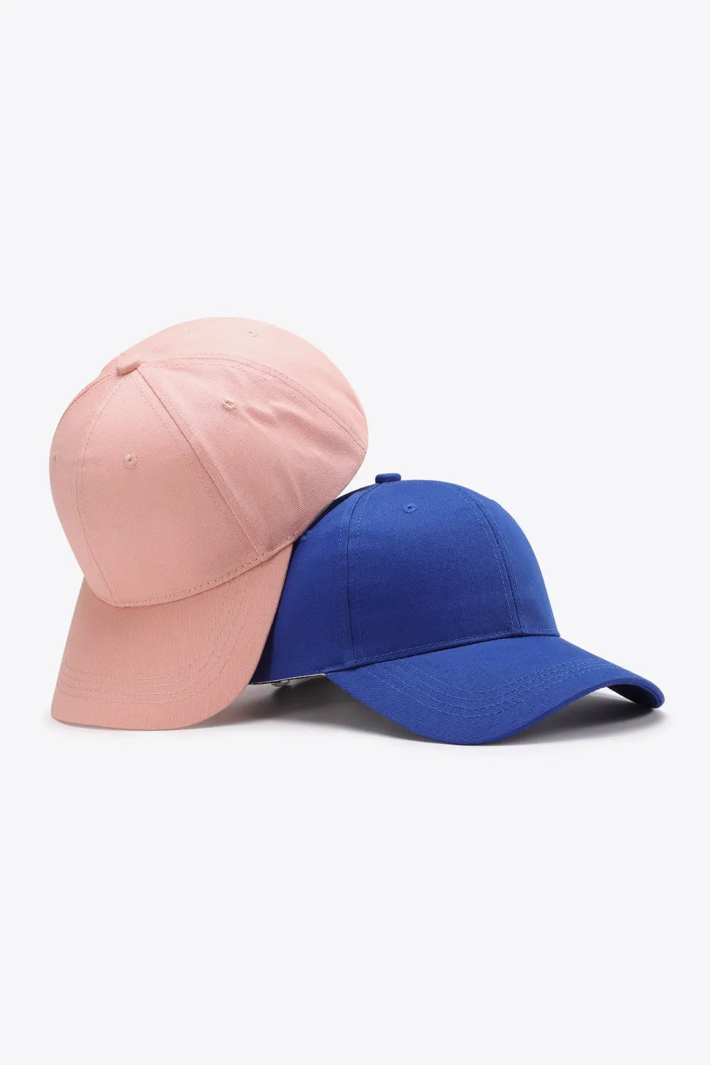 Plain Adjustable Cotton Baseball Cap - Wellen Fashion