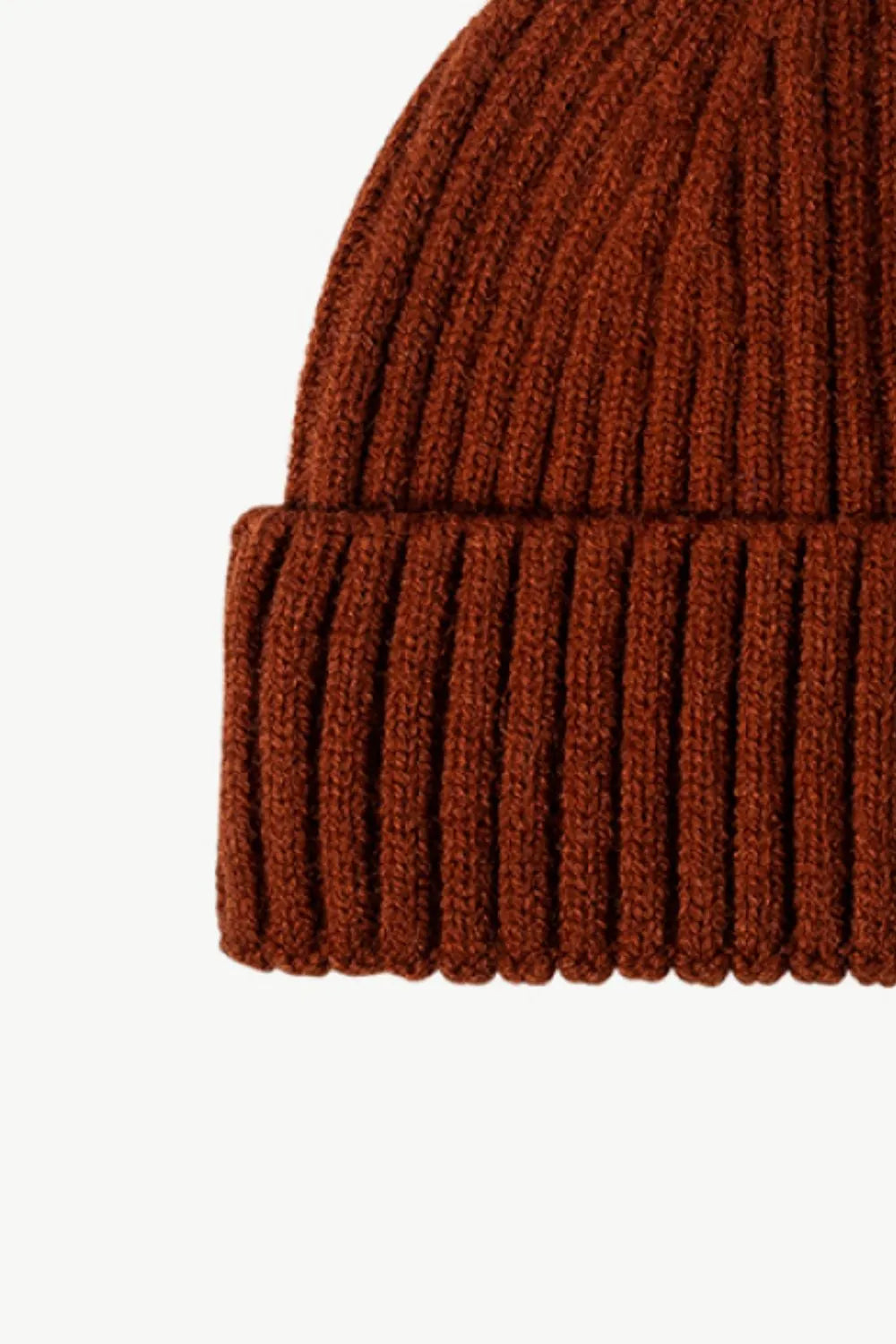 Rib-Knit Cuff Beanie - Wellen Fashion