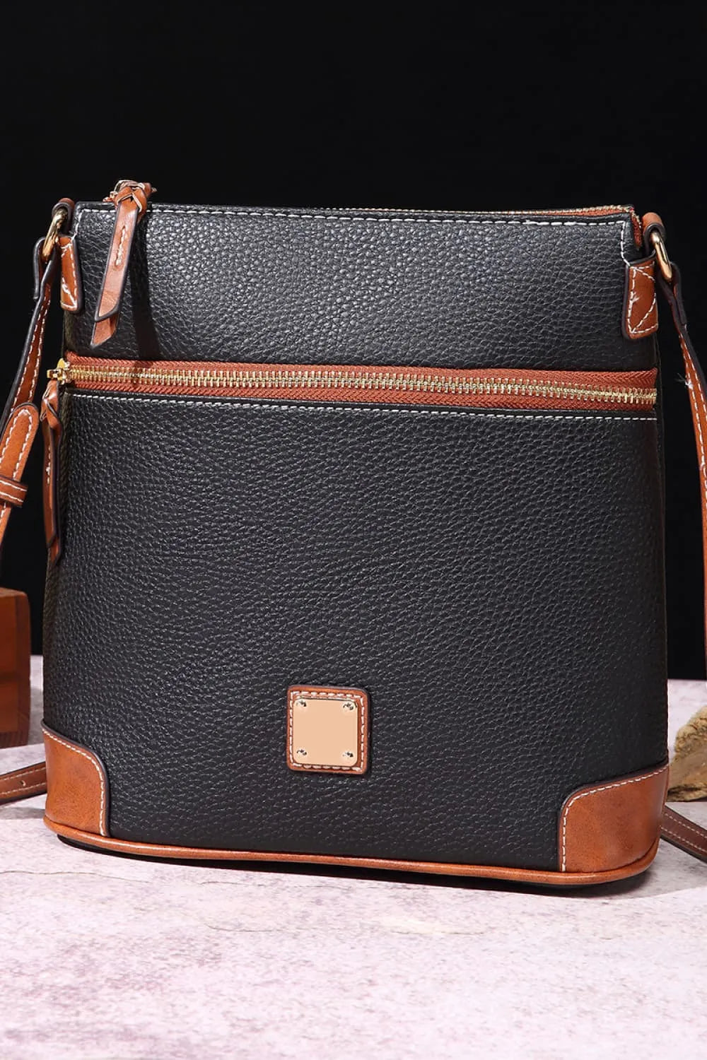 PU Leather Crossbody Bag - Wellen Fashion