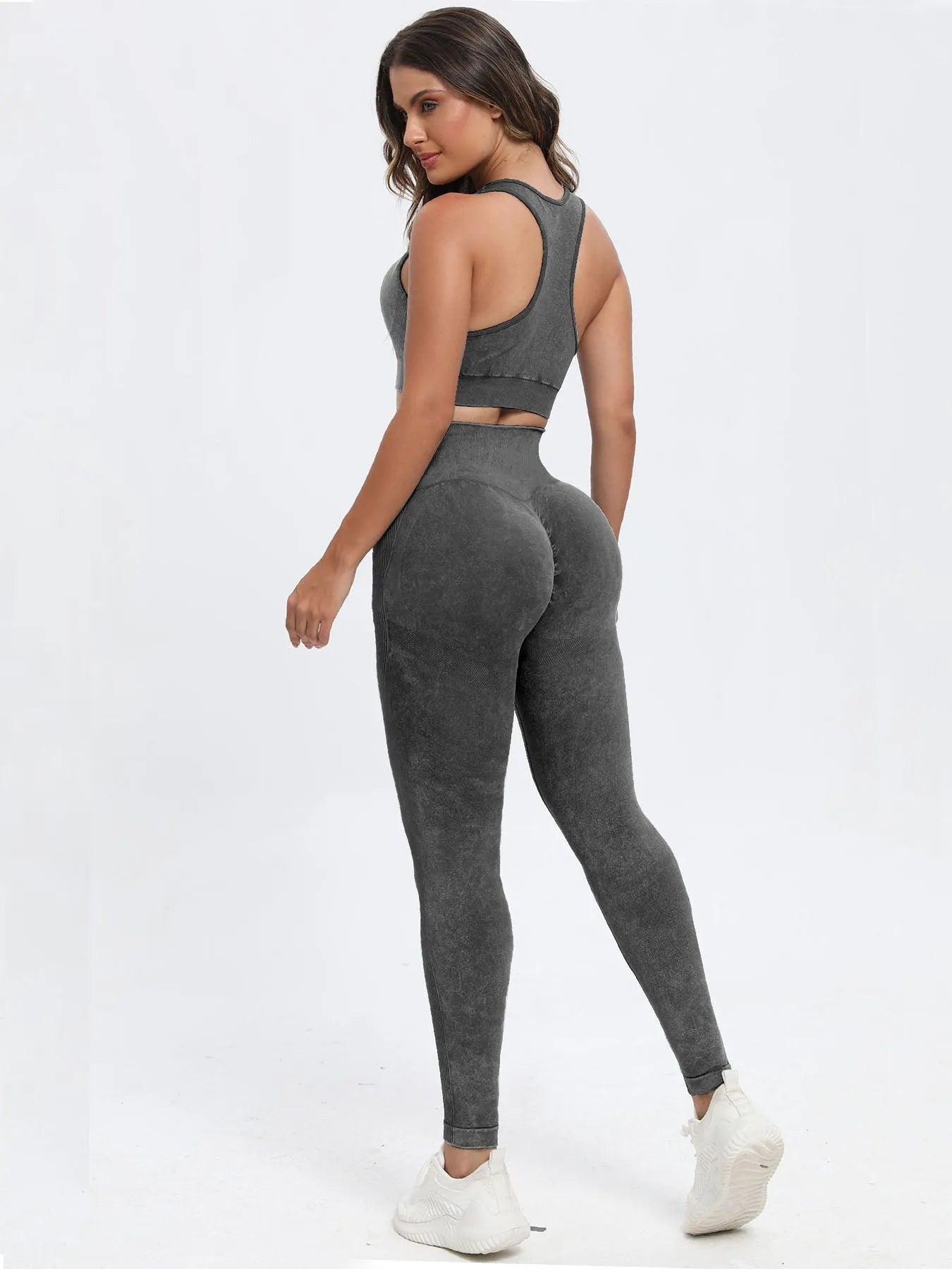 Scoop Neck Wide Strap Top and Pants Active Set - Wellen Fashion