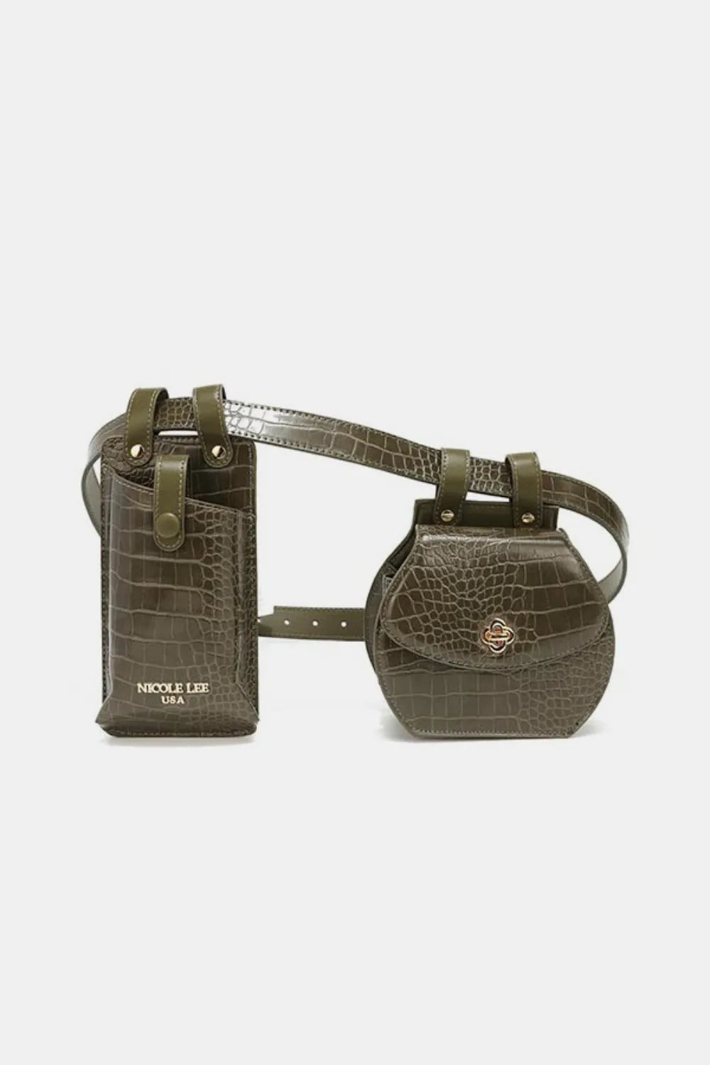 Nicole Lee USA 2 Piece Texture Belt Bag - Wellen Fashion