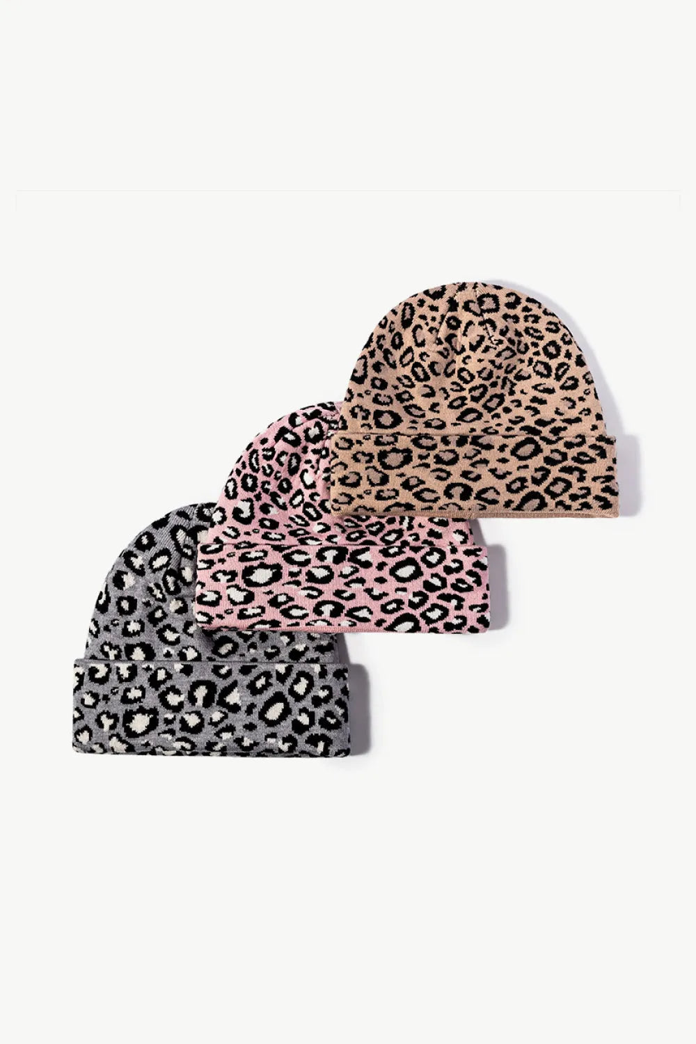 Leopard Pattern Cuffed Beanie - Wellen Fashion