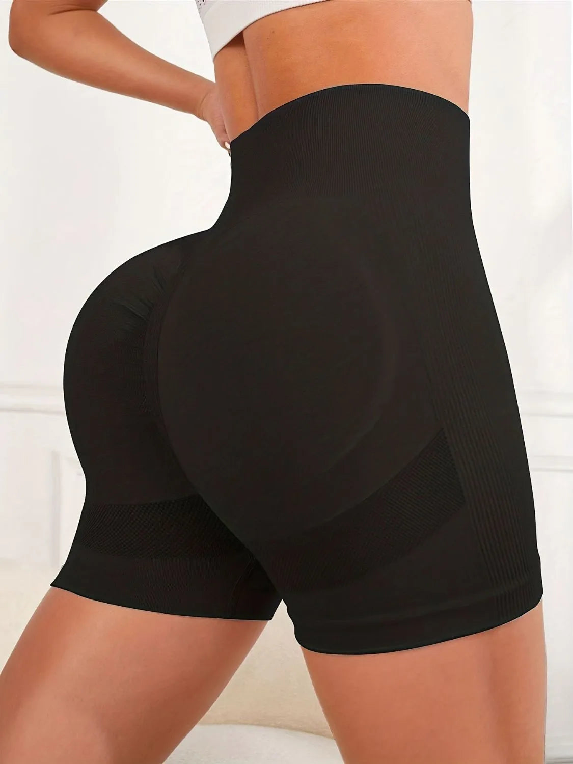 High Waist Active Shorts - Wellen Fashion