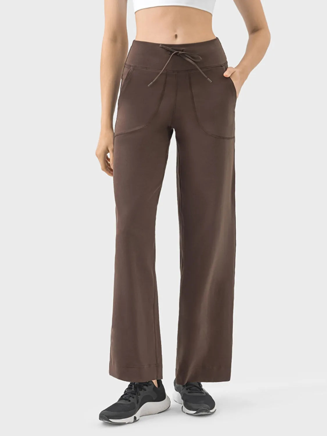 Millennia Drawstring Active Pants with Pockets - Wellen Fashion