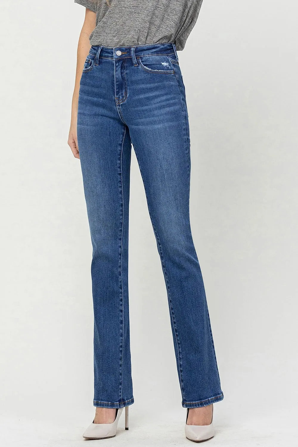 Vervet by Flying Monkey High Waist Bootcut Jeans - Wellen Fashion