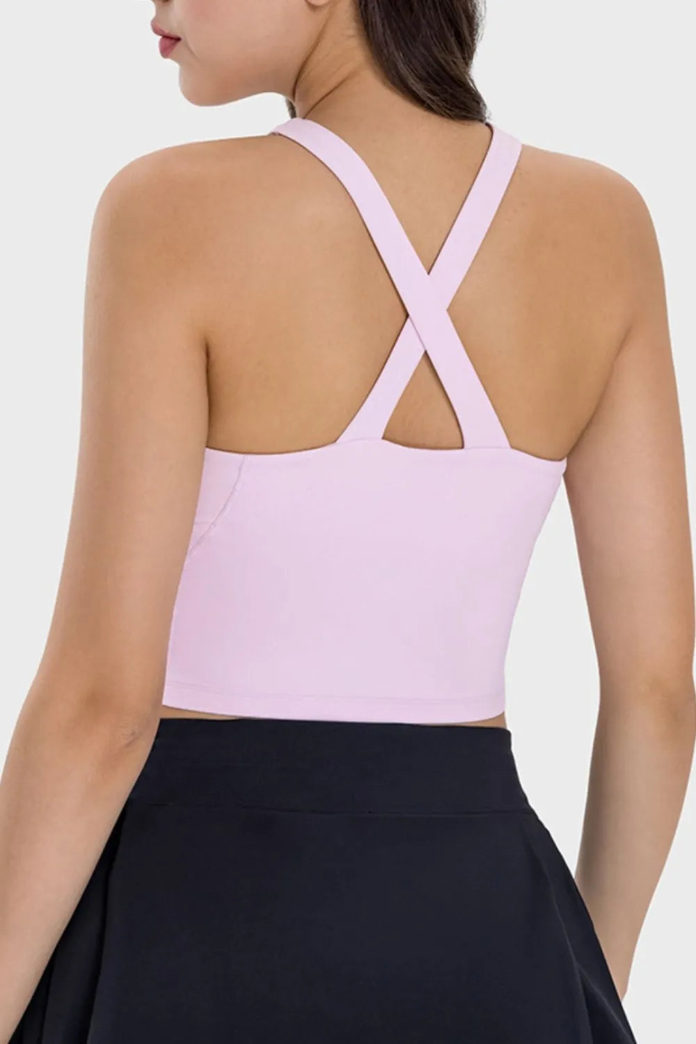 Millennia Crisscross Grecian Neck Active Cami - Wellen Fashion