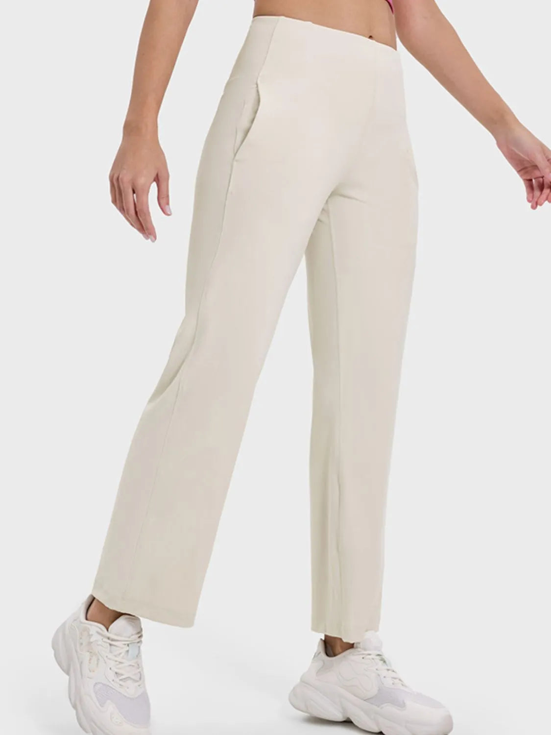 Millennia Pocketed High Waist Active Pants - Wellen Fashion