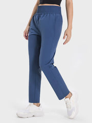 Millennia Pocketed High Waist Active Pants - Wellen Fashion